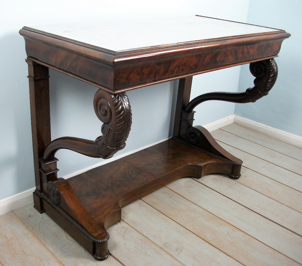 Antique Italian Mahogany Console Table